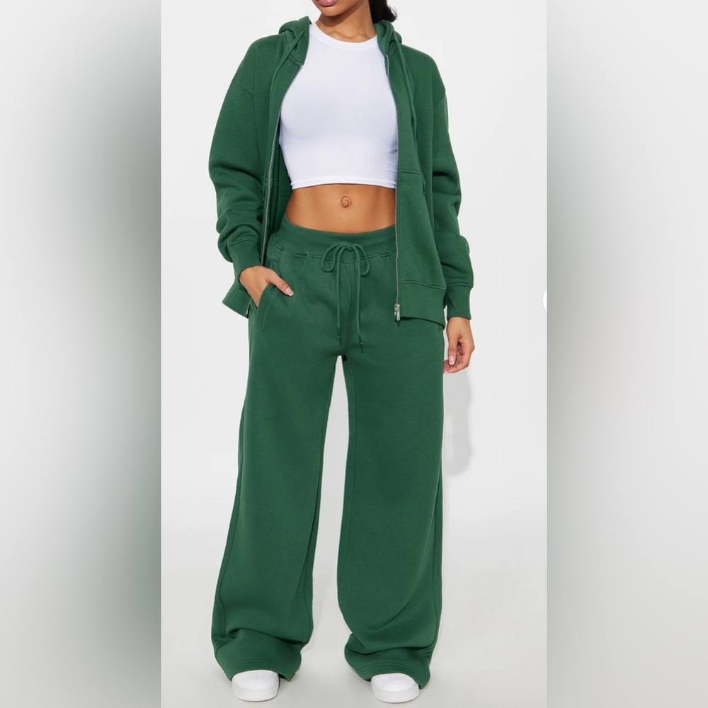 Hunter Green My Ex Boyfriend Wide Leg Sweatpants